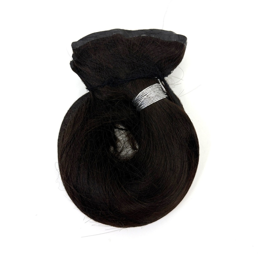 Glam Seamless Invisi-Clip Hair Extensions #1B Off Black 7 Wefts 22" 170g NWOT
